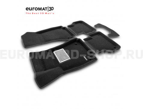 Текстильные 3D коврики Euromat3D Lux в салон для Audi A4 (2016-) № EM3D-001102